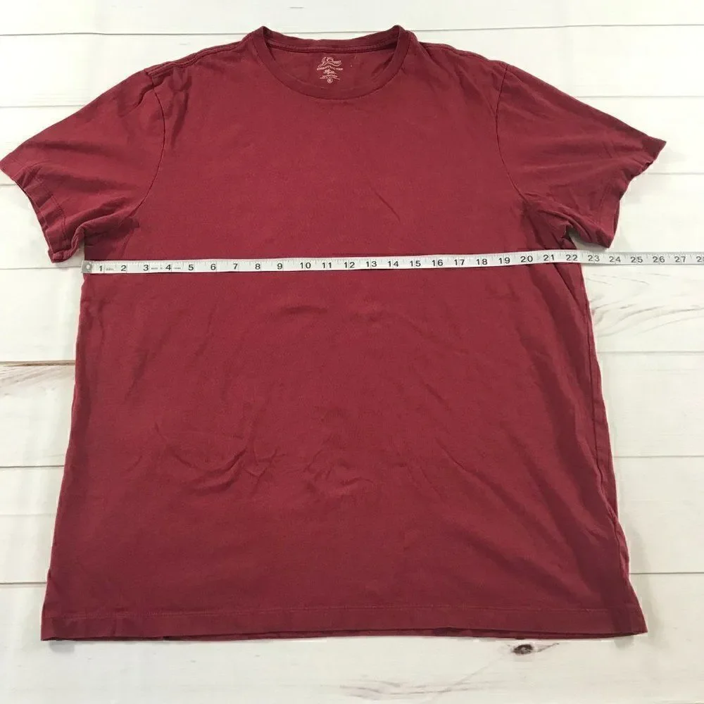 J.Crew Men Red Broken-in Short Sleeve Tee XL